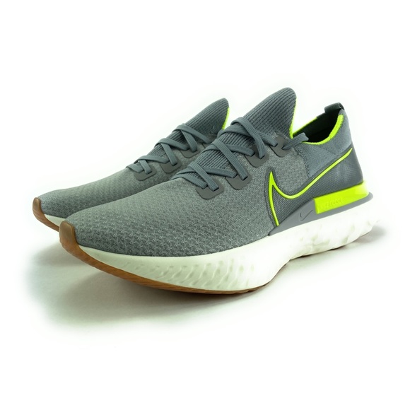 Nike Men's React Infinity Run Flyknit Grey Volt Running Shoes CD4371-008 Size 14 - Picture 6 of 10